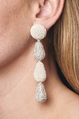 Eliza Earrings - Smooth Beads / Crystals