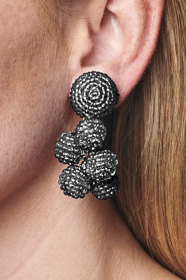 Mini Coconuts Earrings - Metallic Faceted Beads