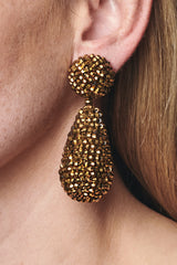 Alena Earrings -  Metallic Faceted Beads