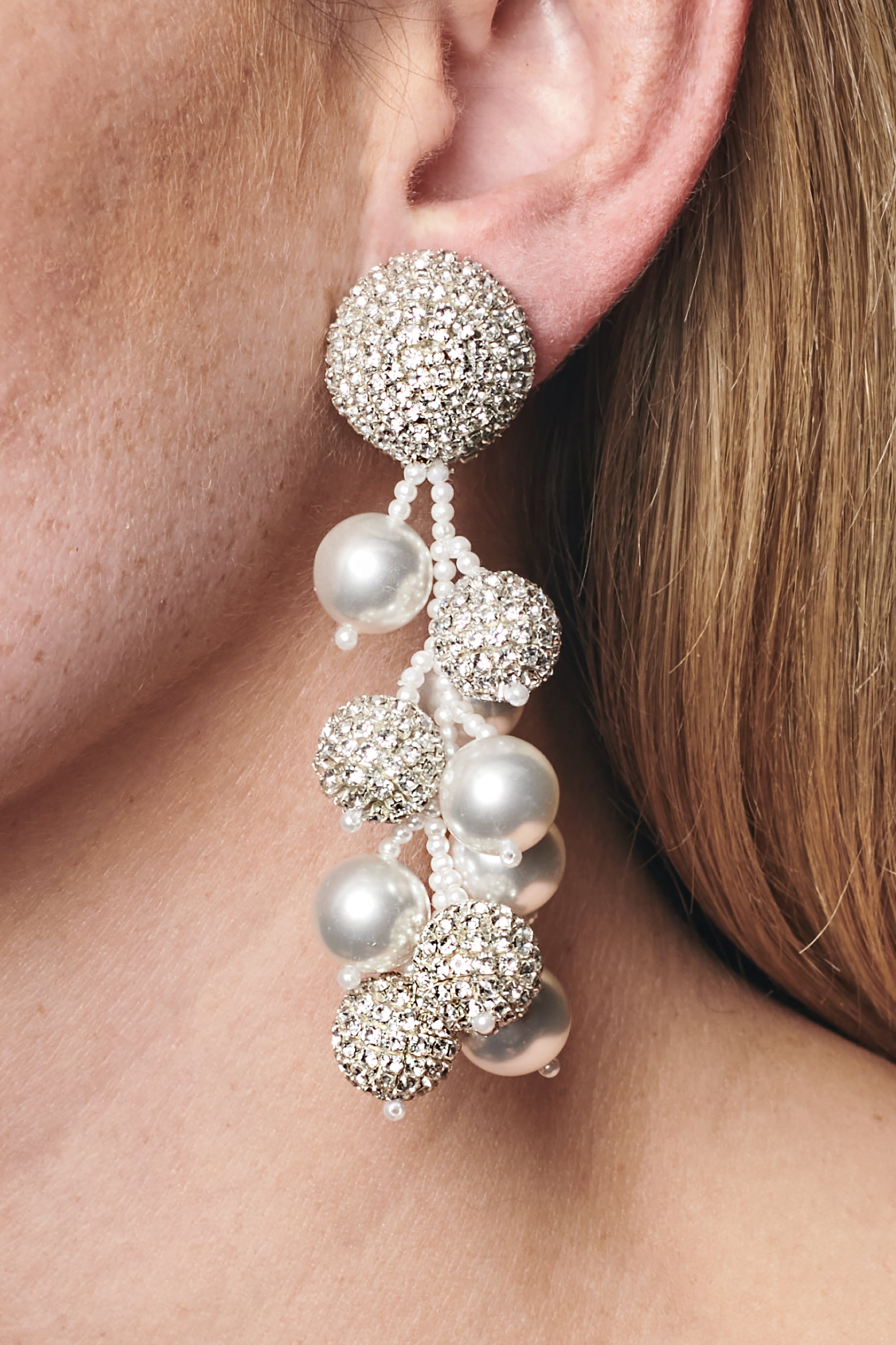 Coconut Earrings - Crystals / Pearls