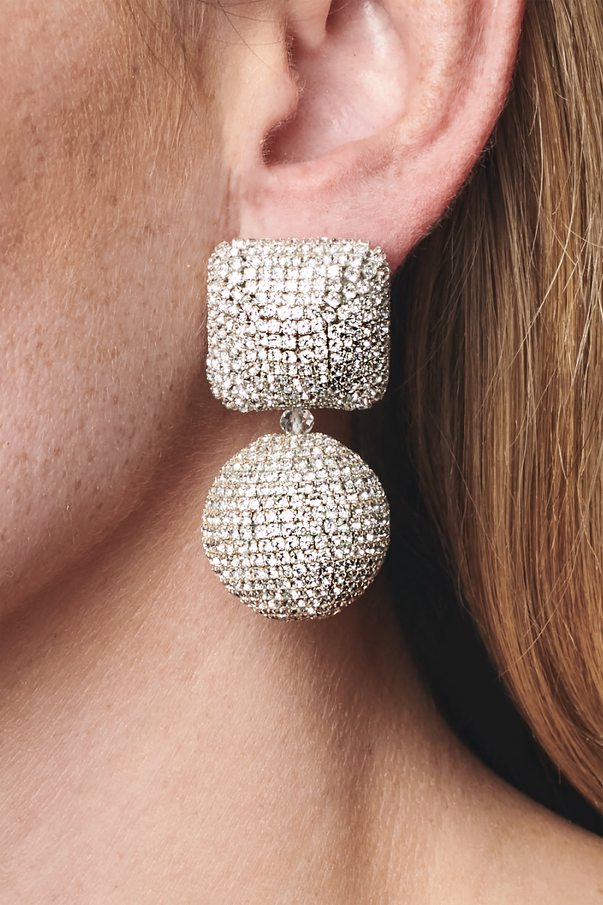 Lydia Earrings - Clear Crystals