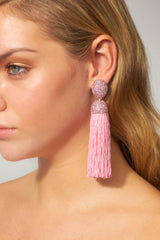 Hilary Earrings - Crystals / Thread