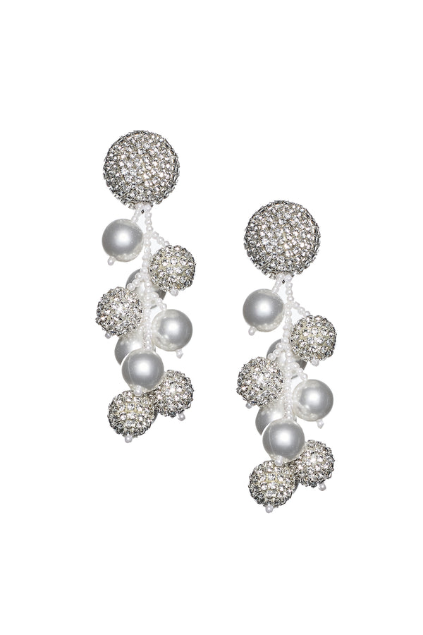 Coconut Earrings - Crystals / Pearls