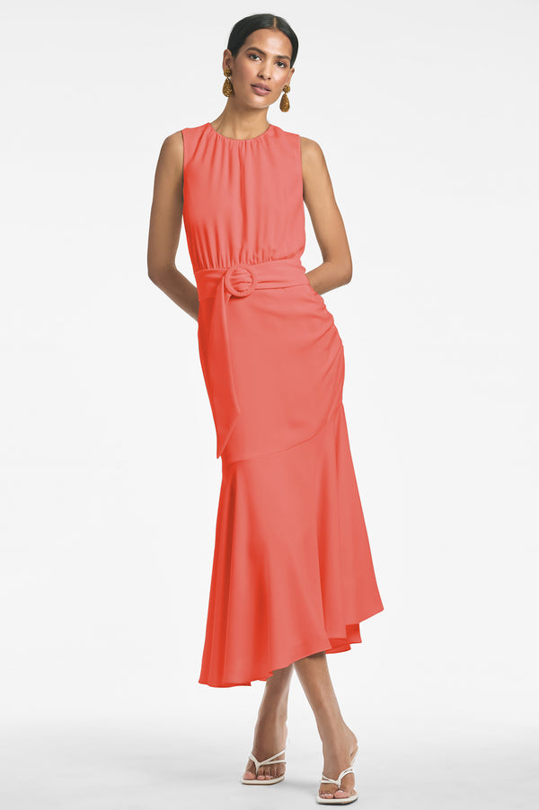 Sleeveless Camila Dress - Coral
