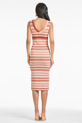 Malaina Knit Dress - Brown Striped - Final Sale