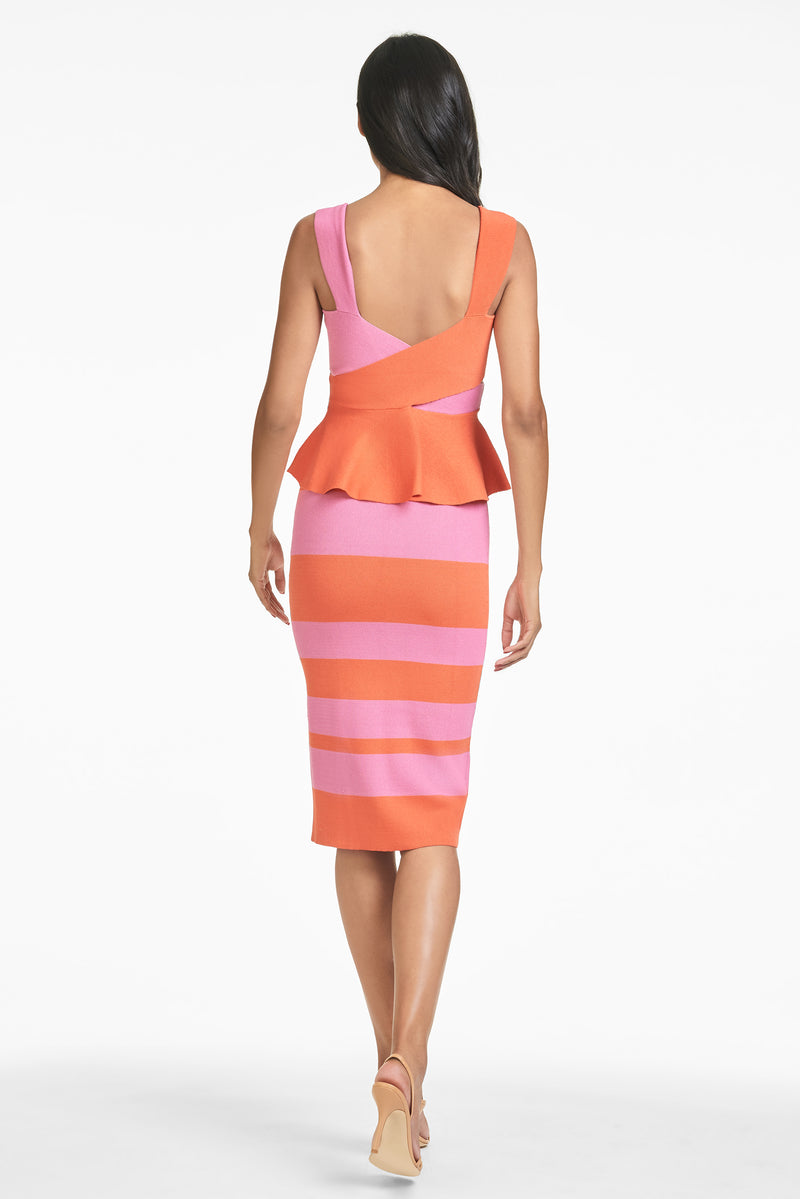 Carson Knit Skirt - Pink/Orange - Final Sale