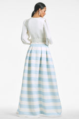 Zoe Gown - Ivory/Sailor Stripe - Final Sale