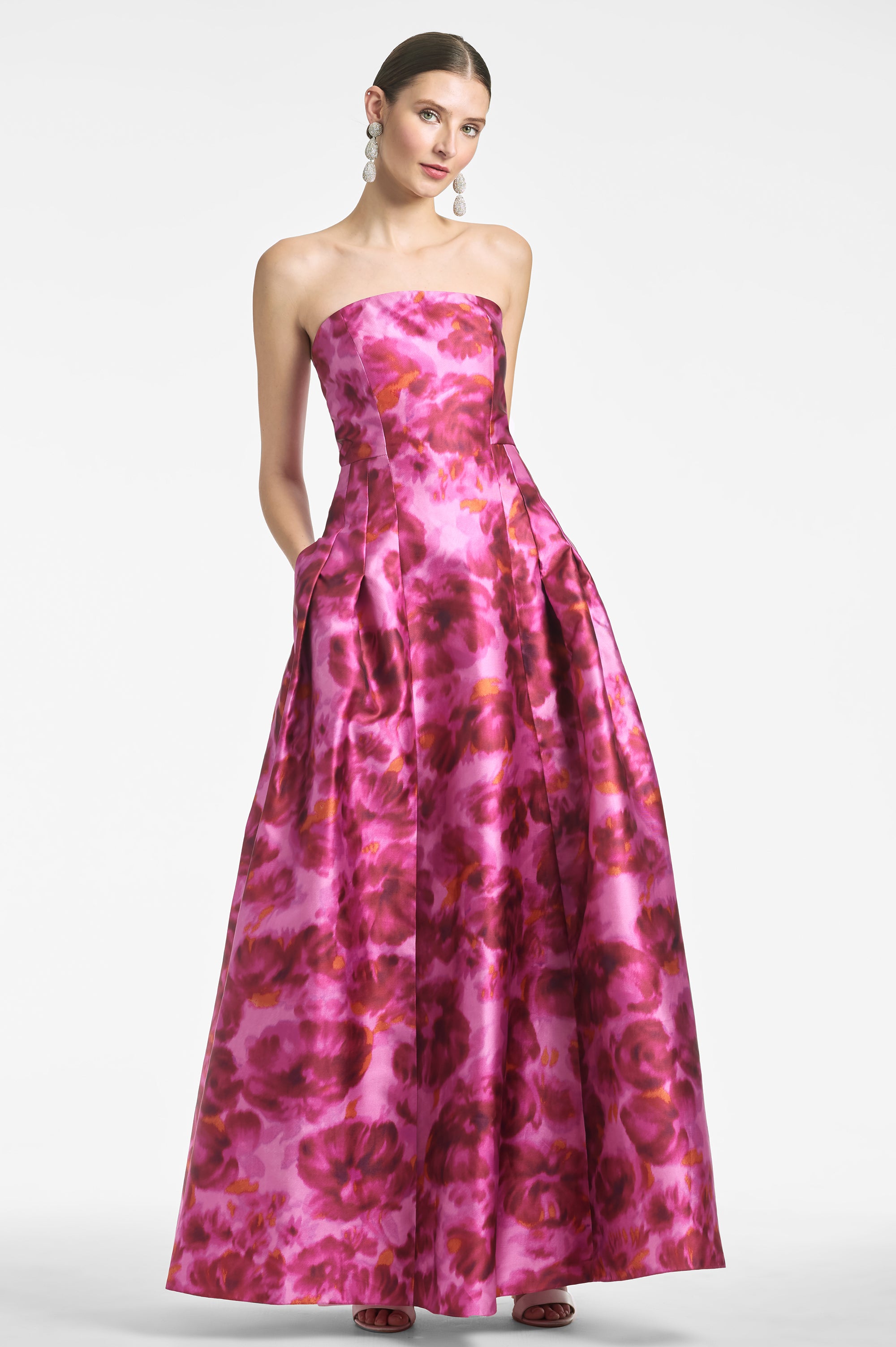 Zofia Gown - French Pink Watercolor - Final Sale
