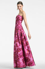 Zofia Gown - French Pink Watercolor