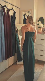 Paulina 4-Way Stretch Crepe Gown - Slate Blue